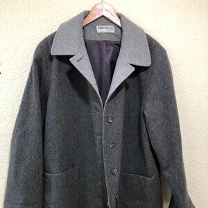 Forecaster of Boston Vintage 100% Wool Shell 100% acetate lining Dark Gray SZ 14